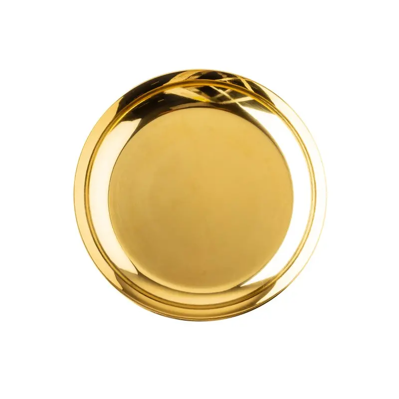 Tablecraft Round Small Size Replacement Bowl for 12037 1.5 Qts 9.75"x9.75"x1.75" - St/Steel (200 Series) - Gold Finish