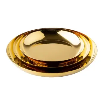 Tablecraft Round Small Size Replacement Bowl for 12037 1.5 Qts 9.75"x9.75"x1.75" - St/Steel (200 Series) - Gold Finish