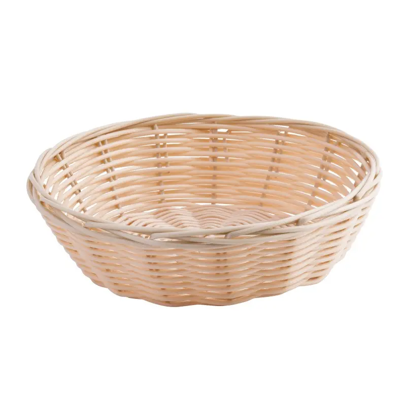 Tablecraft Round Handwoven Basket Natural 7"x7"x2" - Polypropylene Cord - Set of 12 Tablecraft Round Handwoven Basket Natural 7"x7"x2" - Polypropylene Cord - Set of 12