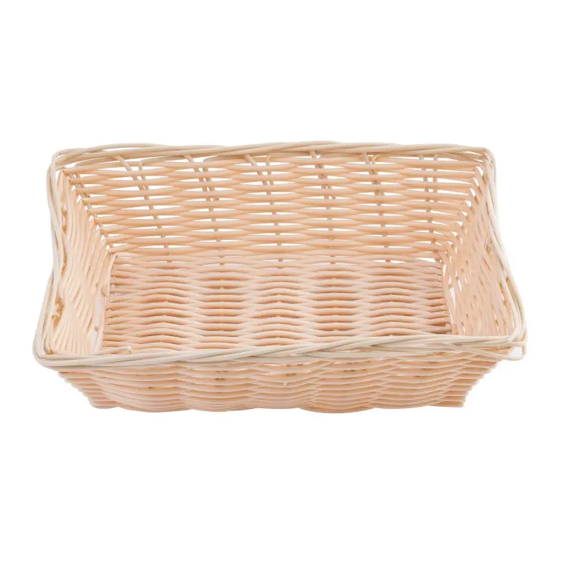 Tablecraft Rectangular Handwoven Basket Natural 9"x6"x2.5" - Polypropylene Cord - Set of 12 Tablecraft Rectangular Handwoven Basket Natural 9"x6"x2.5" - Polypropylene Cord - Set of 12