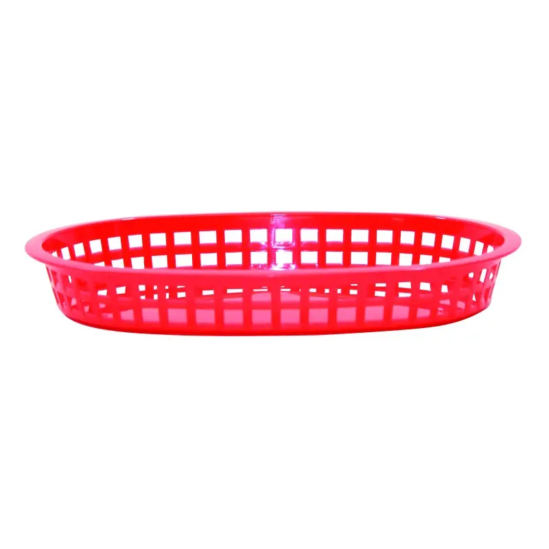 Tablecraft Oval Chicago Basket Red 10.62"x7.1875"x1.4375" - Polypropylene (PPH) - Set of 36 Tablecraft Oval Chicago Basket Red 10.62"x7.1875"x1.4375" - Polypropylene (PPH) - Set of 36