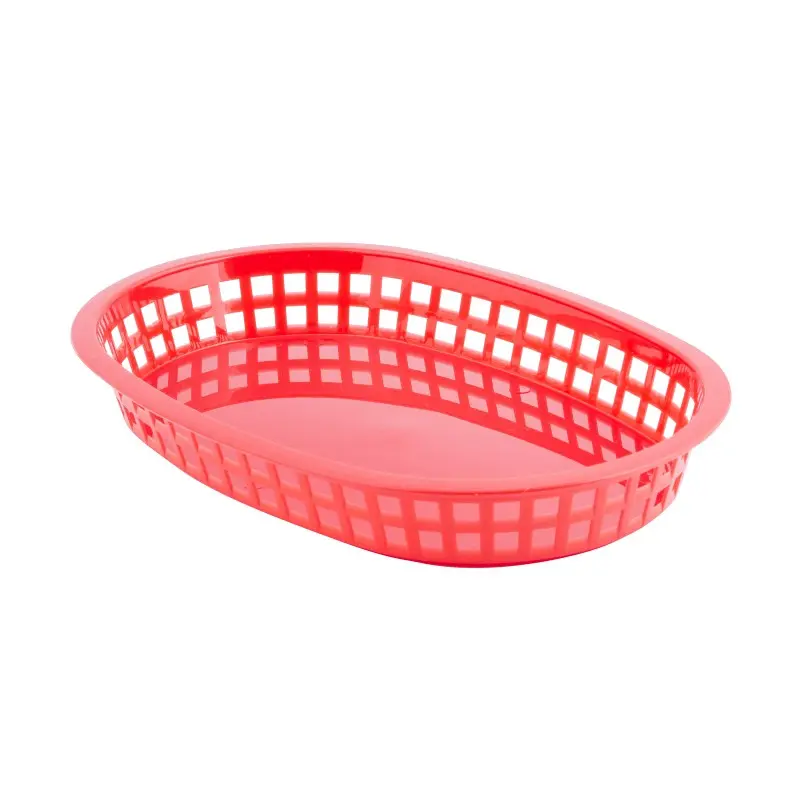 Tablecraft Oval Chicago Basket Red 10.62"x7.1875"x1.4375" - Polypropylene (PPH) - Set of 36 Tablecraft Oval Chicago Basket Red 10.62"x7.1875"x1.4375" - Polypropylene (PPH) - Set of 36