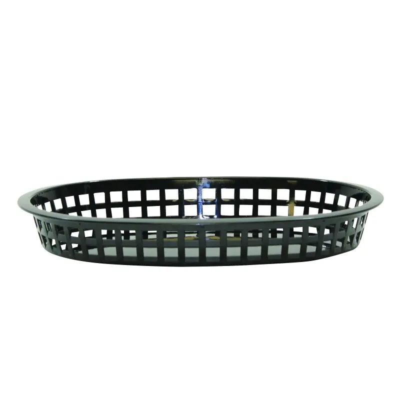 Tablecraft Oval Chicago Basket Black 10.62"x7.1875"x1.4375" - Polypropylene (PPH) - Set of 36 Tablecraft Oval Chicago Basket Black 10.62"x7.1875"x1.4375" - Polypropylene (PPH) - Set of 36