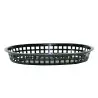 Tablecraft Oval Chicago Basket Black 10.62"x7.1875"x1.4375" - Polypropylene (PPH) - Set of 36