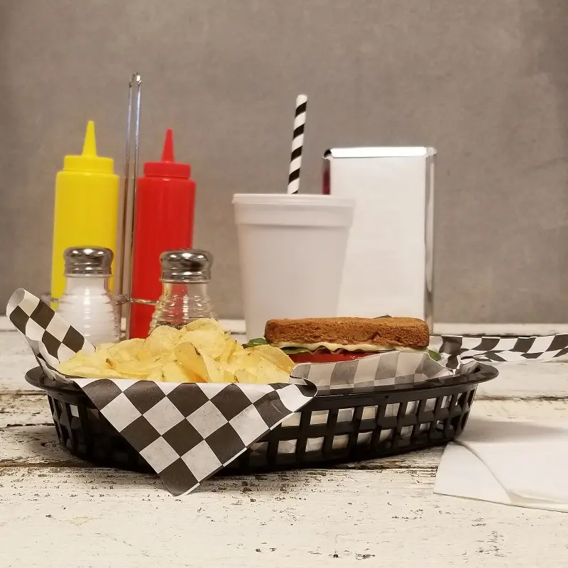 Tablecraft Oval Chicago Basket Black 10.62"x7.1875"x1.4375" - Polypropylene (PPH) - Set of 36 Tablecraft Oval Chicago Basket Black 10.62"x7.1875"x1.4375" - Polypropylene (PPH) - Set of 36