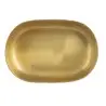 Tablecraft Crackle Collection Oval Bowl 2 Qts Gold 9.25"x6.375"x2.625" - Powder Coated Aluminum