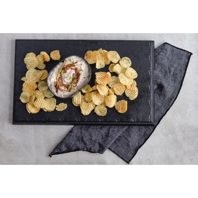 Tablecraft Crackle Collection Oval Bowl 28 Oz. Black 6.5"x4.75"x2.375" - Powder Coated Aluminum