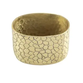 Tablecraft Crackle Collection Oval Sugar Packet Holder 6 Oz. Gold 3.25"x2.375"x2.125" - Powder Coated Aluminum