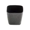 Tablecraft Crackle Collection Square Snack Basket 21 Oz. Black 4"x4"x3.625" - Powder Coated Aluminum