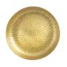 Tablecraft Crackle Collection Round Serving Platter 52 Oz. Gold 8.5"x8.5"x2" - Powder Coated Aluminum