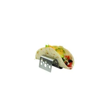 Tablecraft Taco Taxi Taco Taxi - Stamped Circle 3.625"x2.25"x1.5" - Stainless Steel (18/0) Holds 1-2 Tacos