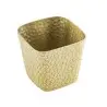 Tablecraft Crackle Collection Square Snack Basket 21 Oz. Gold 4"x4"x3.625" - Powder Coated Aluminum