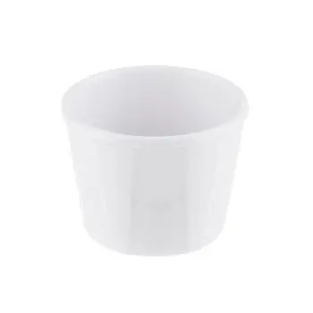 Tablecraft Better Burger Collection Round Souffle Cup 2 Oz. White 2.125"x2.125"x1.375" - Melamine - NSF - Set of 12