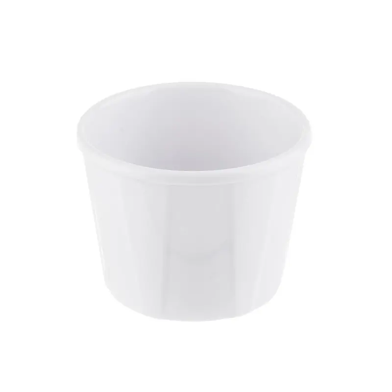 Tablecraft Better Burger Collection Round Souffle Cup 2 Oz. White 2.125"x2.125"x1.375" - Melamine - NSF - Set of 12