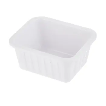 Tablecraft Better Burger Collection Rectangular Sauce Cup 3 Oz. White 3"x2.5"x1.375" - Melamine - NSF - Set of 12