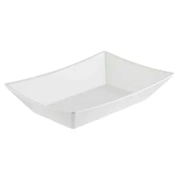Tablecraft Better Burger Collection Rectangular Fry Tray White 8.5"x5.75"x1.875" - Melamine - NSF