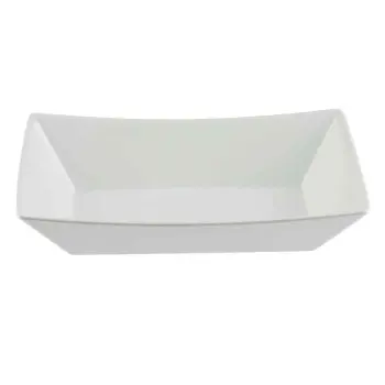Tablecraft Better Burger Collection Rectangular Fry Tray White 8.5"x5.75"x1.875" - Melamine - NSF