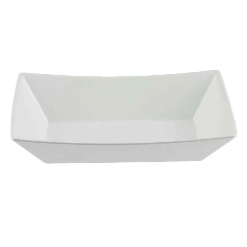 Tablecraft Better Burger Collection Rectangular Fry Tray White 8.5"x5.75"x1.875" - Melamine - NSF