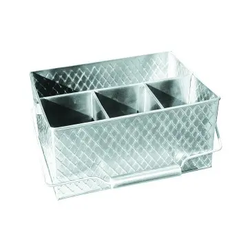 Tablecraft Lattice Collection Flatware Caddy 10.75"x8.75"x4.75" - Stainless Steel (200 Series)