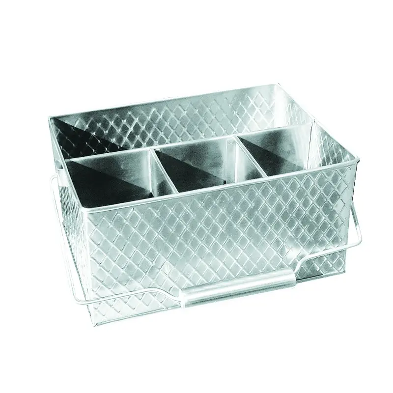 Tablecraft Lattice Collection Flatware Caddy 10.75"x8.75"x4.75" - Stainless Steel (200 Series)