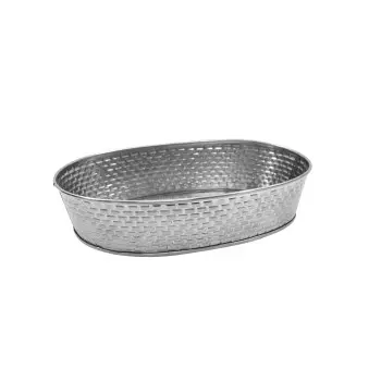 Tablecraft Brickhouse Collection Oval Diner Platter 42 Oz. 9.25"x6.375"x2.125" - Stainless Steel (200 Series)