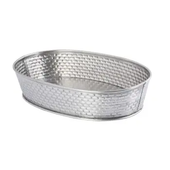 Tablecraft Brickhouse Collection Oval Diner Platter 42 Oz. 9.25"x6.375"x2.125" - Stainless Steel (200 Series)