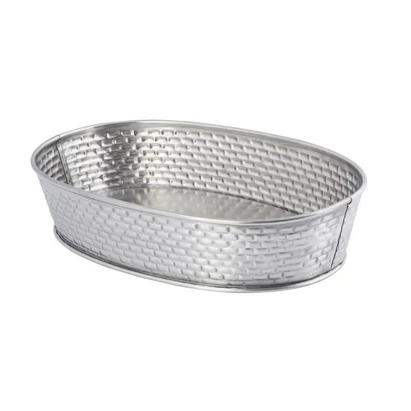 Tablecraft Brickhouse Collection Oval Diner Platter 42 Oz. 9.25"x6.375"x2.125" - Stainless Steel (200 Series)