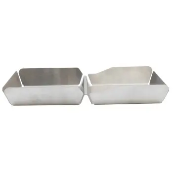 Tablecraft Better Burger Collection Burger Box 11.625"x6.25"x1.5" - Stainless Steel (18/8)