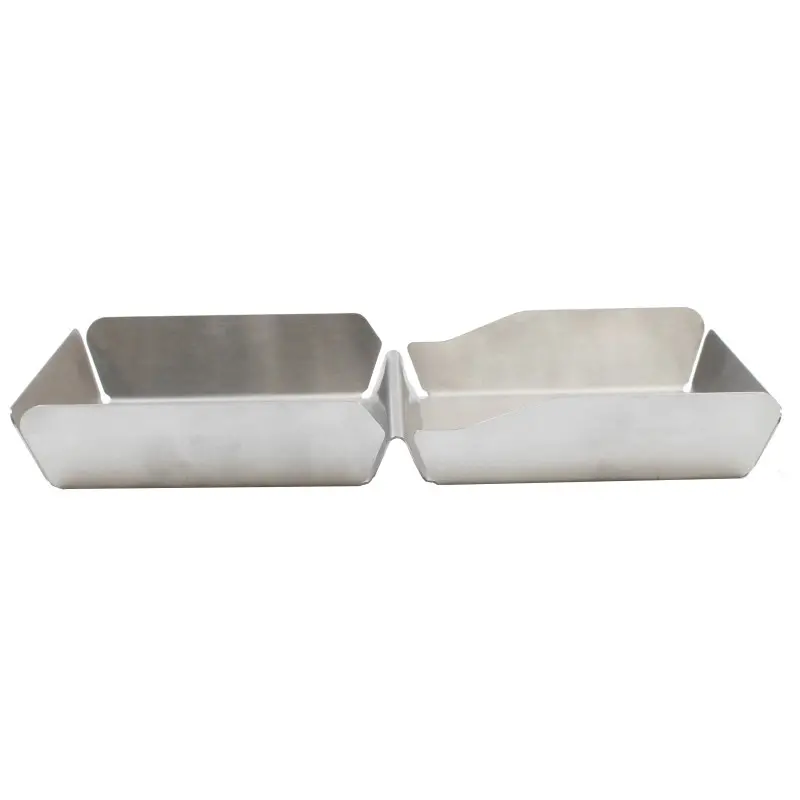 Tablecraft Better Burger Collection Burger Box 11.625"x6.25"x1.5" - Stainless Steel (18/8)