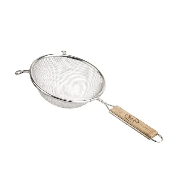 Tablecraft Single Mesh Strainer 12.5"x6.25"x6.25" - Tin Plated (Over Iron) Tablecraft Single Mesh Strainer 12.5"x6.25"x6.25" - Tin Plated (Over Iron)