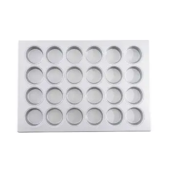 Aluminized Steel Jumbo Muffin Pan 6 OZ 26"x18"x1.375" - 24 Cups (4 x 6) - Silicone Glazed Non-Stick Coating