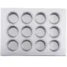 Aluminized Steel Large Muffin Pan 4.25 OZ 18"x13"x1.25" - 12 Cups (3 x 4) - Silicone Glazed Non-Stick Coating