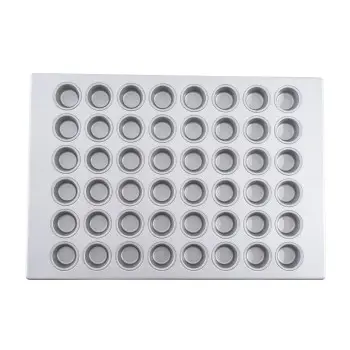 Aluminized Steel Mini Muffin Pan 1.5 OZ - 26"x18"x1" - 48 Cups (6 x 8) - Silicone Glazed Non-Stick Coating