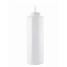 Tablecraft Squeeze Bottle 24 Oz. Clear 2.75"x2.75"x10.375" - Polyethylene (LDPE) 38mm - Standard TipTop - Set of 12
