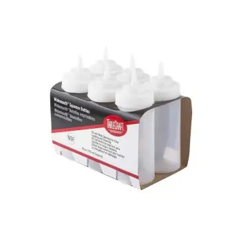 Tablecraft Squeeze Bottle 16 Oz. - Polyethylene (LDPE) 63mm - Standard TipTop - Pack of 6 - NSF - Set of 8