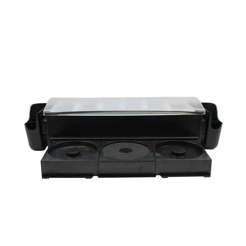 Tablecraft Ultimate Garnish Station Bar Condiment Holder Black 24.75"x7.25"x6.25" - Polystyrene (PS) Tablecraft Ultimate Garnish Station Bar Condiment Holder Black 24.75"x7.25"x6.25" - Polystyrene (PS)