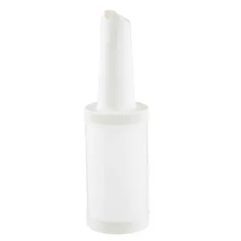 Tablecraft PourMaster One-Piece Pourmaster Complete 1 Qts White 3.6875"x3.6875"x12.5" - Polyethylene (HDPE) - Set of 12