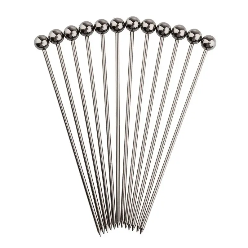 Tablecraft Cocktail Picks Gunmetal .3125"x.3125"x4.25" - Stainless Steel (18/8) - Set of 12