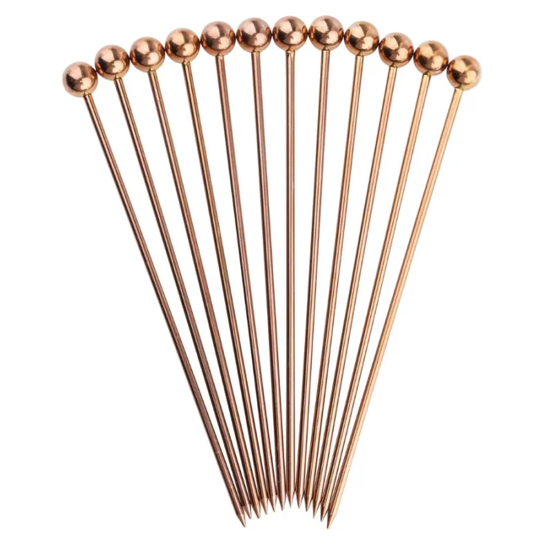 Tablecraft Cocktail Picks Bronze .3125"x.3125"x4.25" - Stainless Steel (18/8) - Set of 12