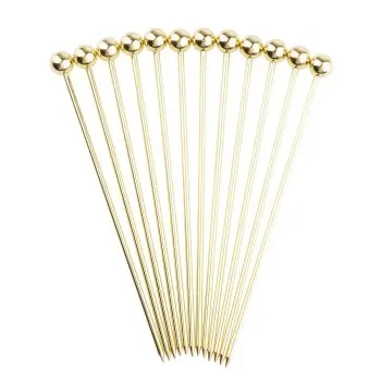 Tablecraft Cocktail Picks Gold .3125"x.3125"x4.25" - Stainless Steel (18/8) - Set of 12