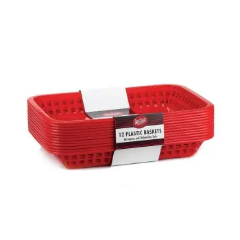 Tablecraft Classic Basket 10.75"x7.75"x1.5" - Polypropylene (PPH) - Pack of 12 - Set of 3