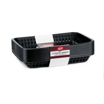 Tablecraft Classic Basket 11.75"x8.5"x1.5" - Polypropylene (PPH) Pack of 12 - Set of 3