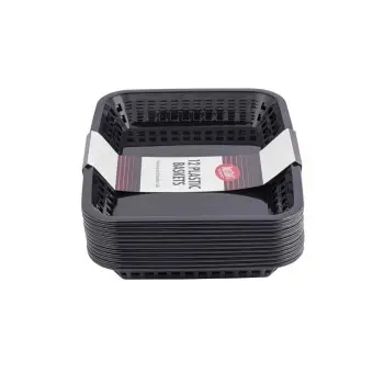 Tablecraft Classic Basket 11.75"x8.5"x1.5" - Polypropylene (PPH) Pack of 12 - Set of 3