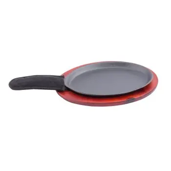 Tablecraft Oval Fajita Sizzle Platter Set Oz. 16"x9"x1.625" - Cast Iron