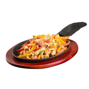 Tablecraft Oval Fajita Sizzle Platter Set Oz. 16"x9"x1.625" - Cast Iron
