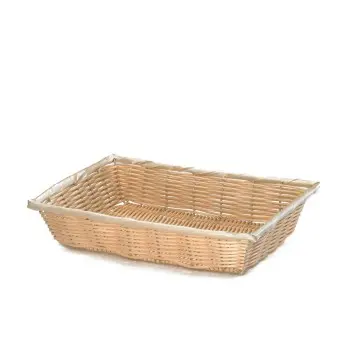 Tablecraft Rectangular Handwoven Basket Natural 10.25"x7.5"x2.75" - Polypropylene Cord - Set of 12