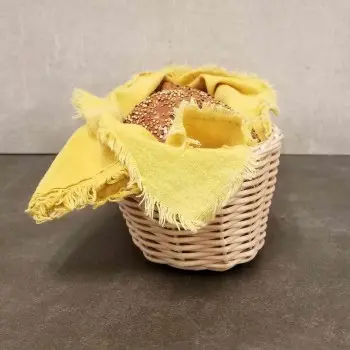 Tablecraft Oblong Handwoven Basket Natural 13"x5"x3" - Polypropylene Cord - Set of 12