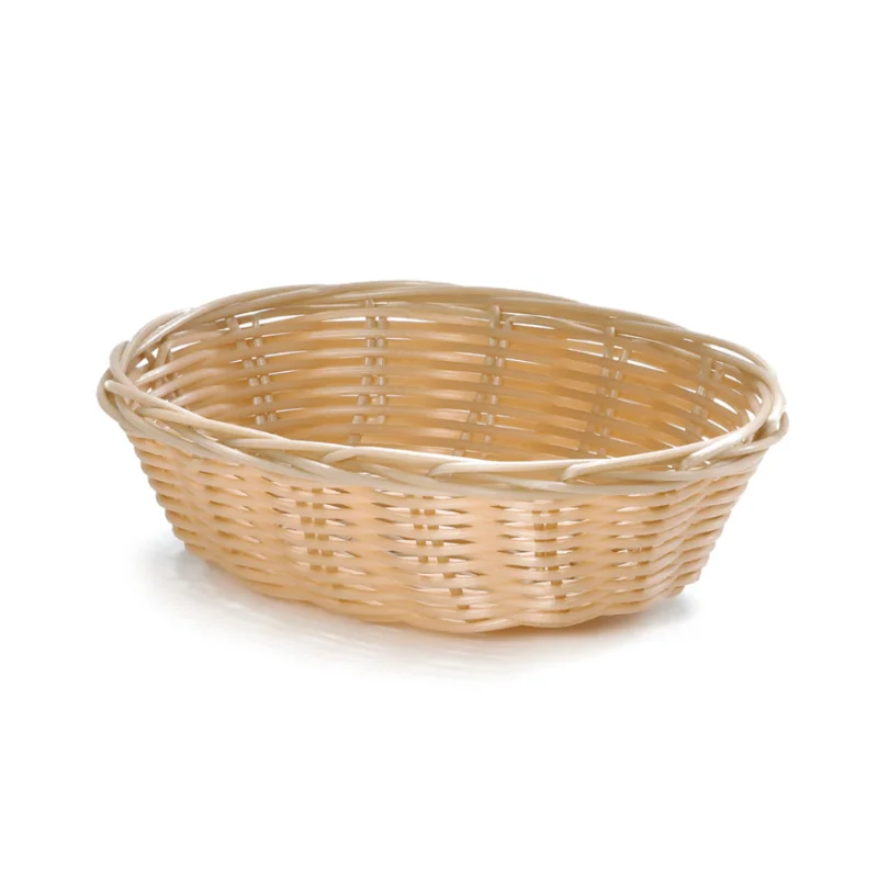 Tablecraft Oval Handwoven Basket Natural 7"x5"x2" - Polypropylene Cord - Set of 12 Tablecraft Oval Handwoven Basket Natural 7"x5"x2" - Polypropylene Cord - Set of 12
