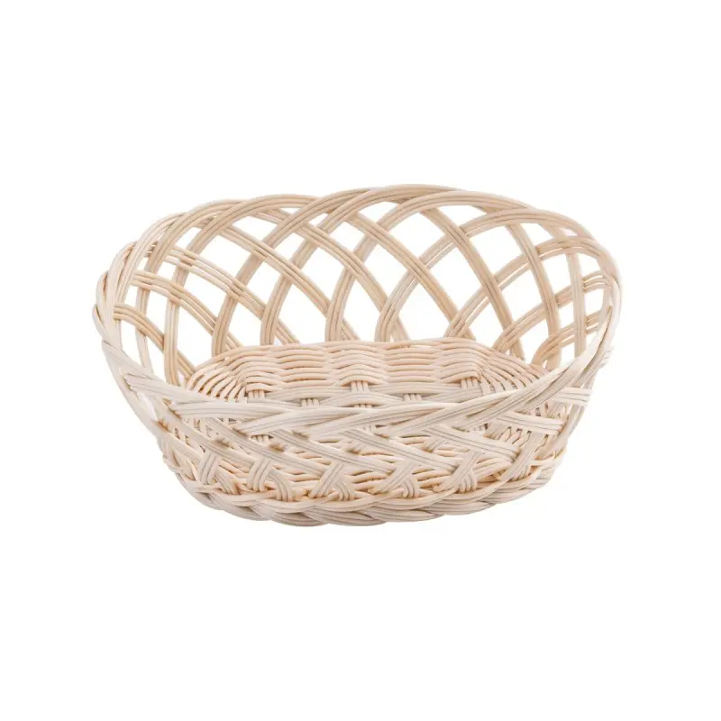 Tablecraft Oval Handwoven Basket - Open Weave Natural 9.5"x7.25"x3.75" - Polypropylene Cord - Set of 12 Tablecraft Oval Handwoven Basket - Open Weave Natural 9.5"x7.25"x3.75" - Polypropylene Cord - Set of 12