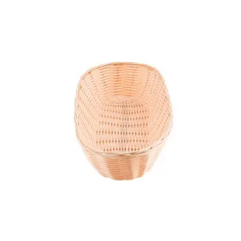 Tablecraft Oblong Handwoven Basket Natural 15"x6"x3" - Polypropylene Cord - Set of 12